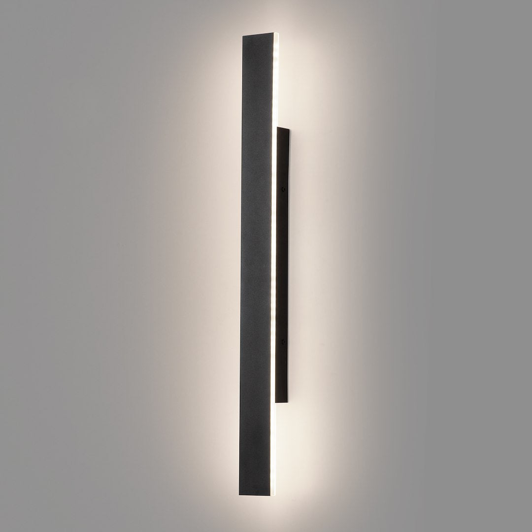 Wow II Black IP54 Outdoor Wall Light 60cm