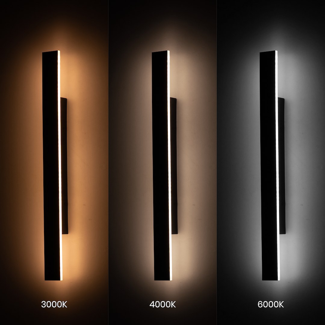 Wow II Black IP54 Outdoor Wall Light 60cm