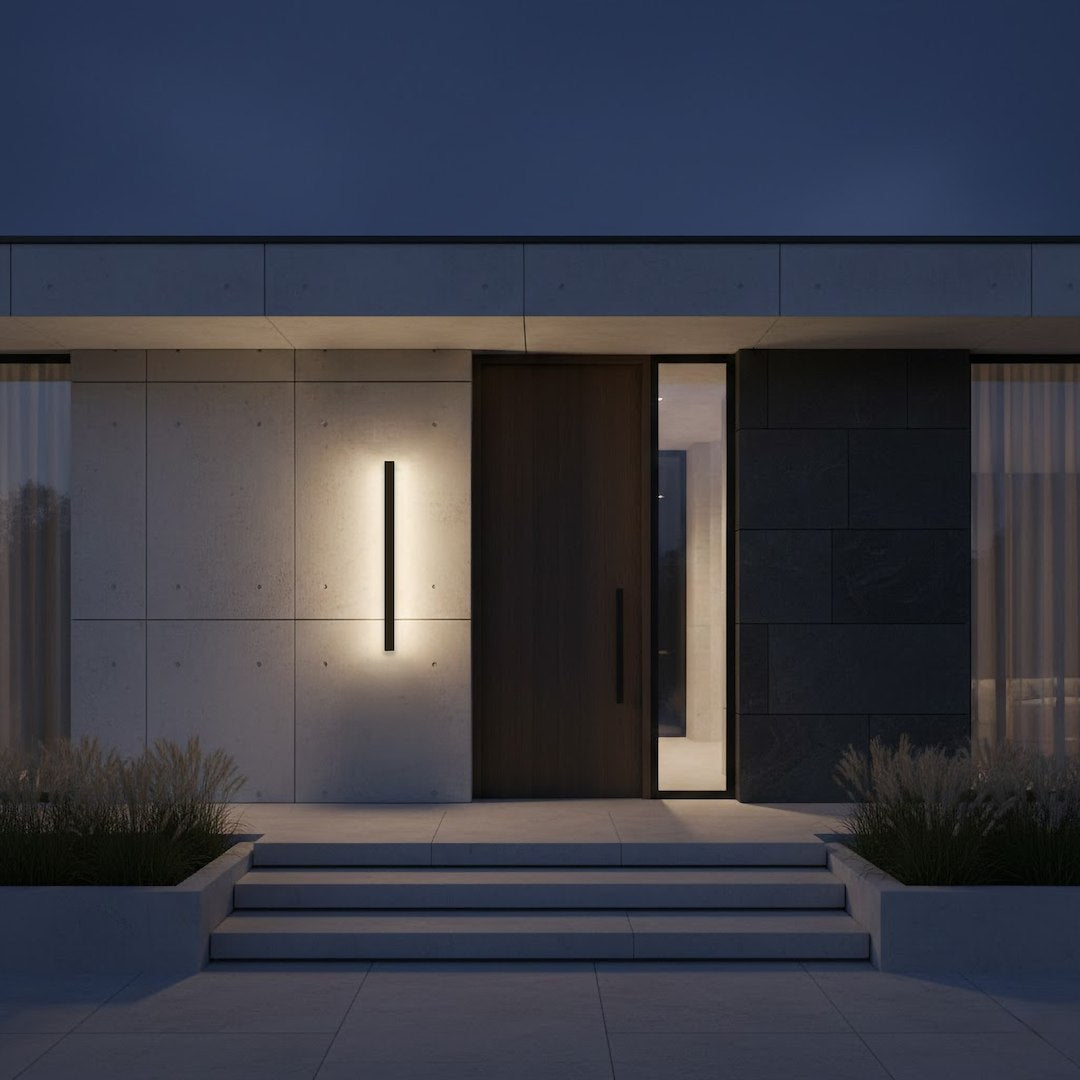 Wow II Black IP54 Outdoor Wall Light 60cm