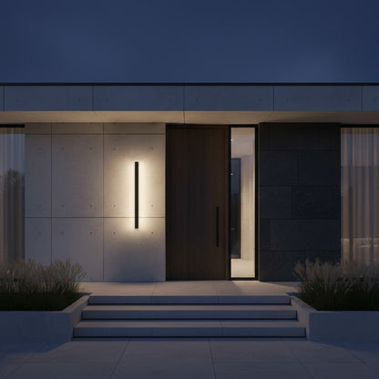 Wow II Black IP54 Outdoor Wall Light 60cm