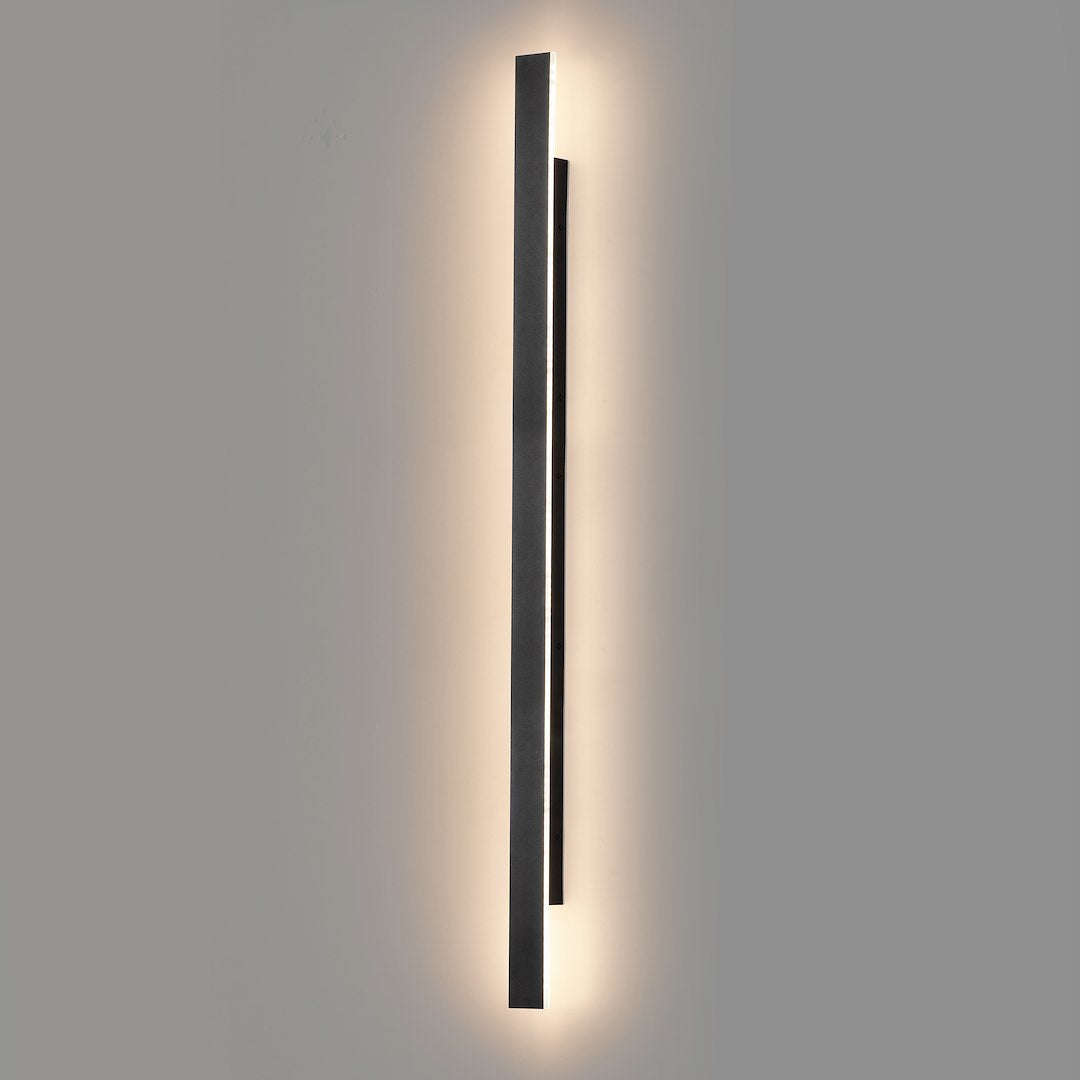 Wow II Black IP54 Outdoor Wall Light 120cm