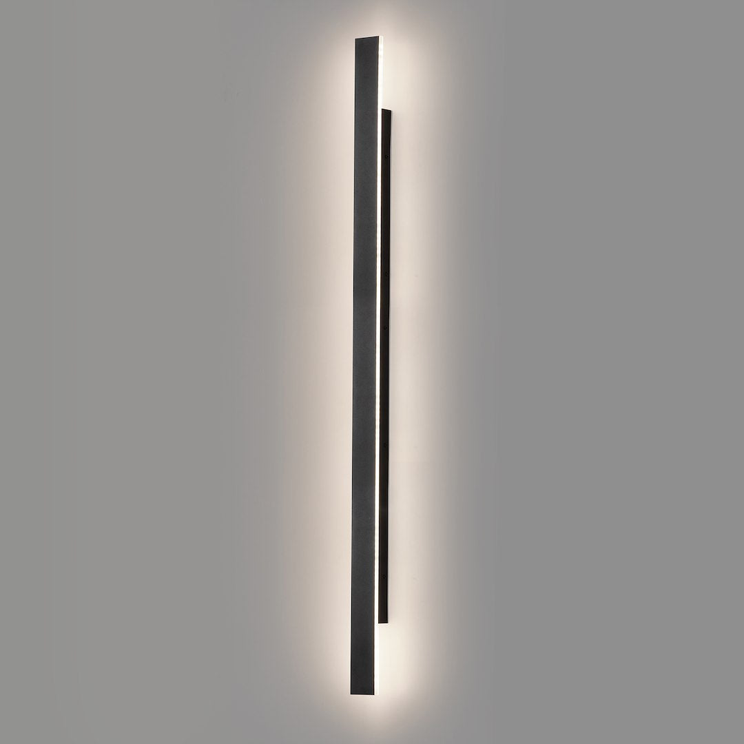 Wow II Black IP54 Outdoor Wall Light 120cm