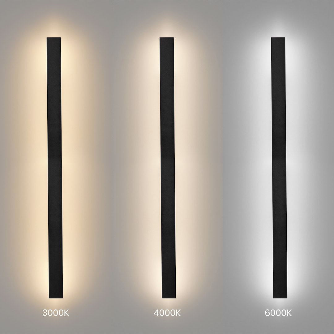 Wow II Black IP54 Outdoor Wall Light 120cm