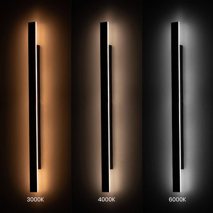 Wow II Black IP54 Outdoor Wall Light 120cm