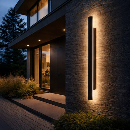 Wow II Black IP54 Outdoor Wall Light 120cm