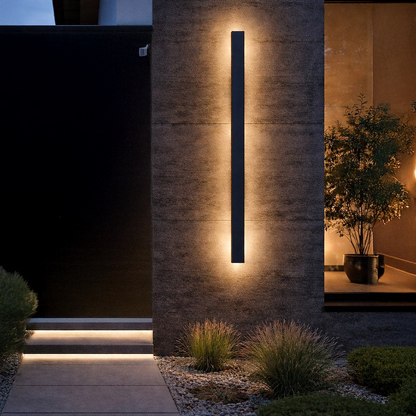 Wow II Black IP54 Outdoor Wall Light 120cm