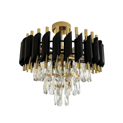 Cristal Black & Gold 5 Light Ceiling Light