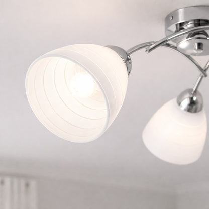 Clara Chrome 3 Light Glass Ceiling Light