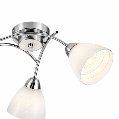 Clara Chrome 3 Light Glass Ceiling Light
