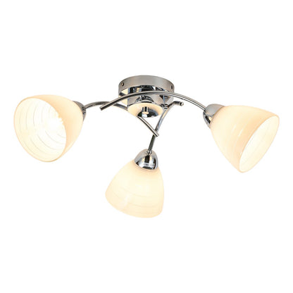 Clara Chrome 3 Light Glass Ceiling Light