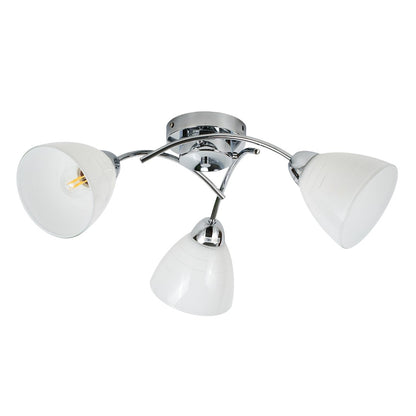 Clara Chrome 3 Light Glass Ceiling Light