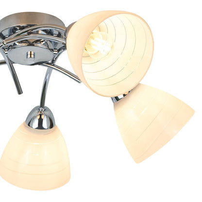 Clara Chrome 5 Light Glass Ceiling Light