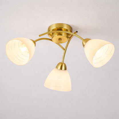 Clara Gold 3 Light Glass Ceiling Light