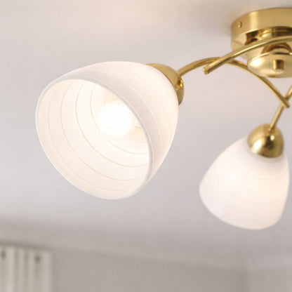 Clara Gold 3 Light Glass Ceiling Light