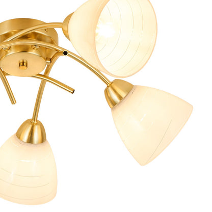 Clara Gold 5 Light Glass Ceiling Light