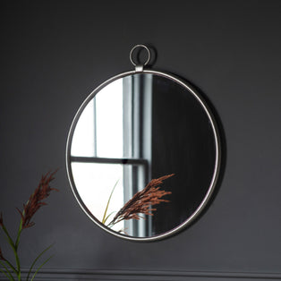 Monson Silver Round Mirror 61x70cm