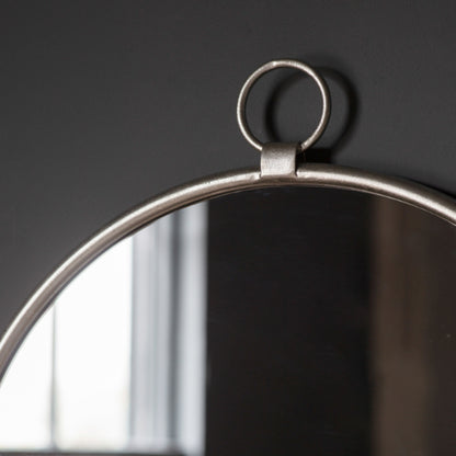 Monson Silver Round Mirror 61x70cm