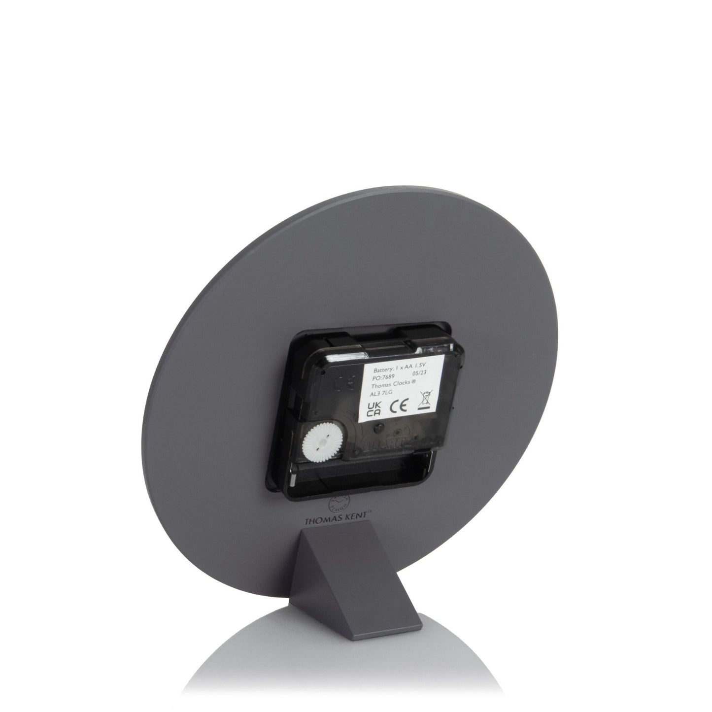 Thomas Kent Mulberry Mantel Clock Graphite Silver