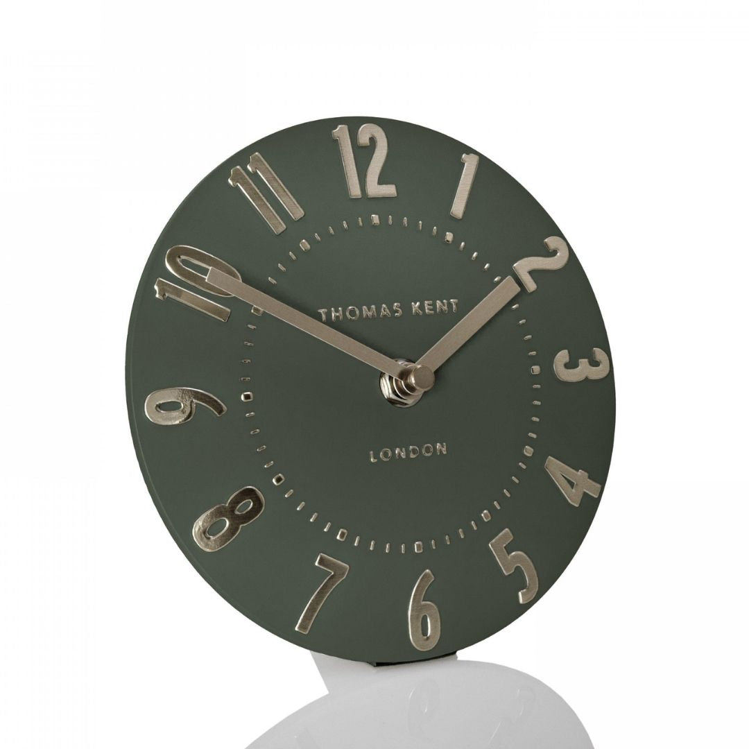 Thomas Kent Mulberry Mantel Clock Olive Green