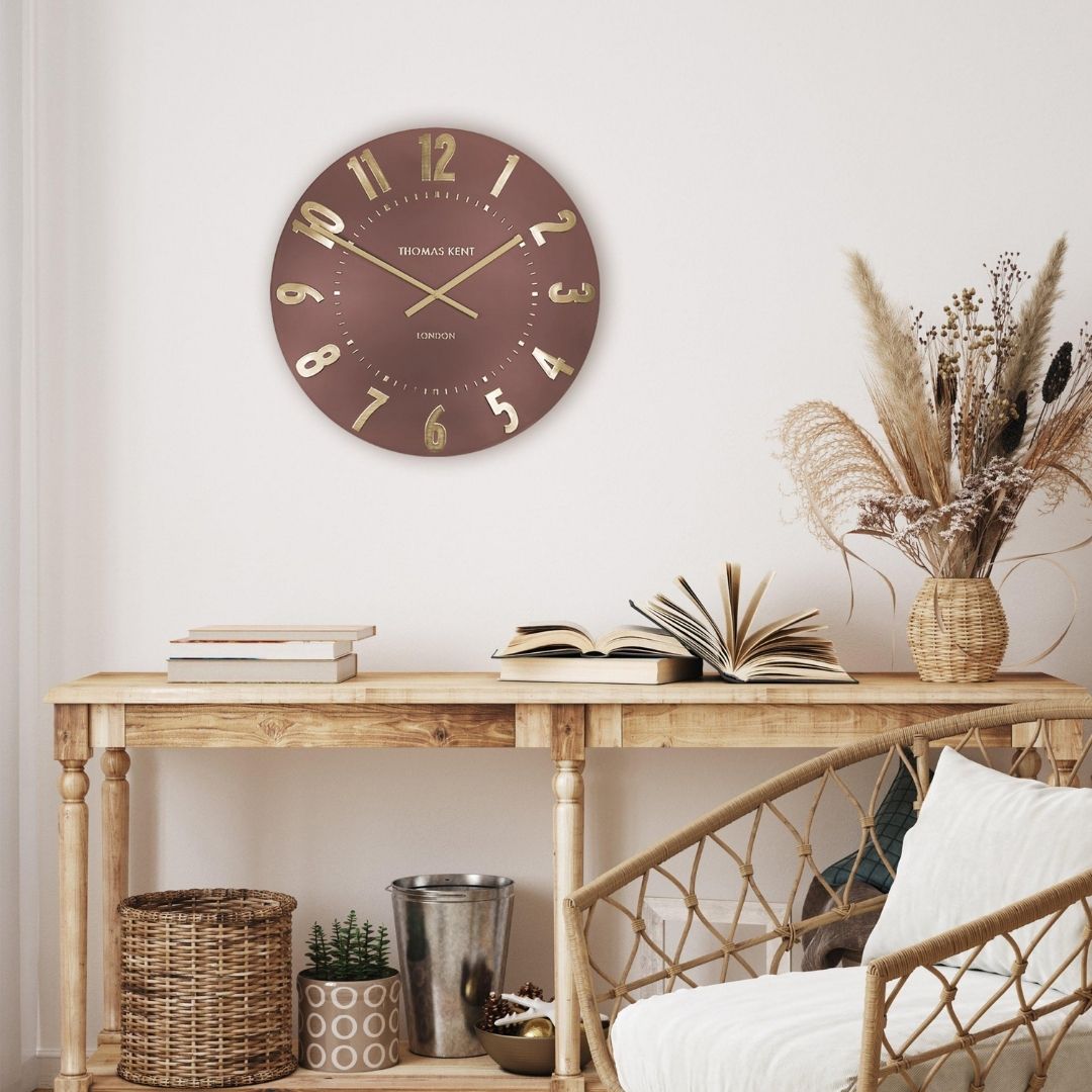 Thomas Kent Mulberry 20" Wall Clock Auburn