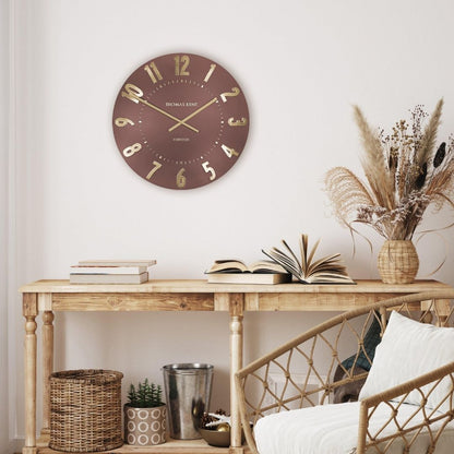 Thomas Kent Mulberry 20" Wall Clock Auburn