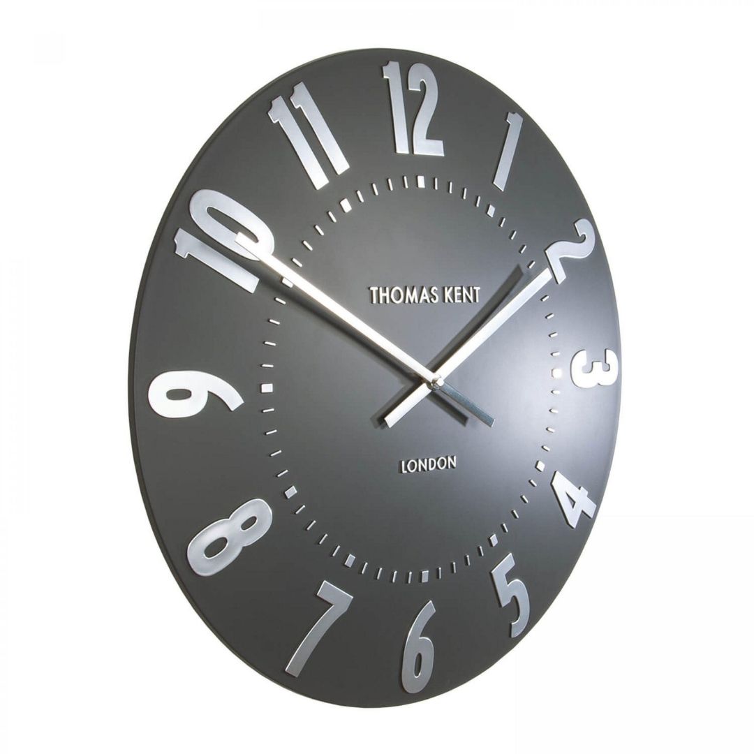Thomas Kent Mulberry 20" Wall Clock Graphite Silver