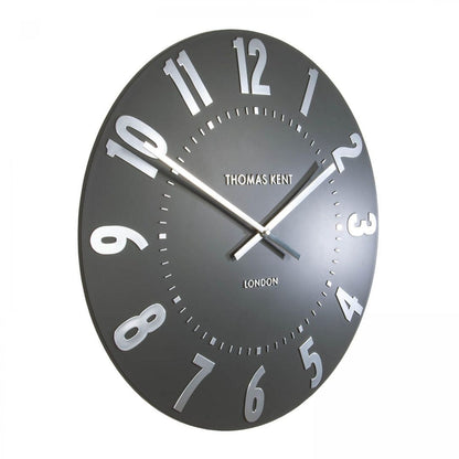 Thomas Kent Mulberry 20" Wall Clock Graphite Silver