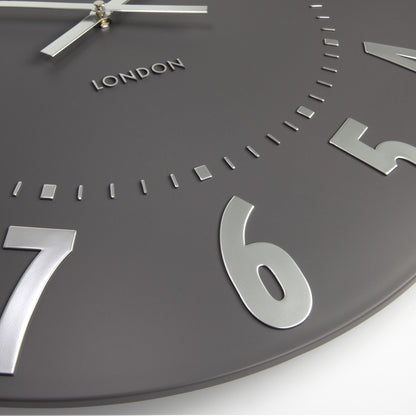 Thomas Kent Mulberry 20" Wall Clock Graphite Silver