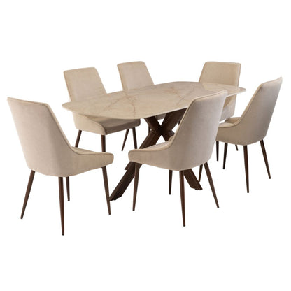 Murano 6 Seat Dining Set with 1.8m Table