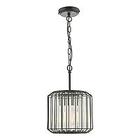 Naeva - Satin Black and Crystal Pendant