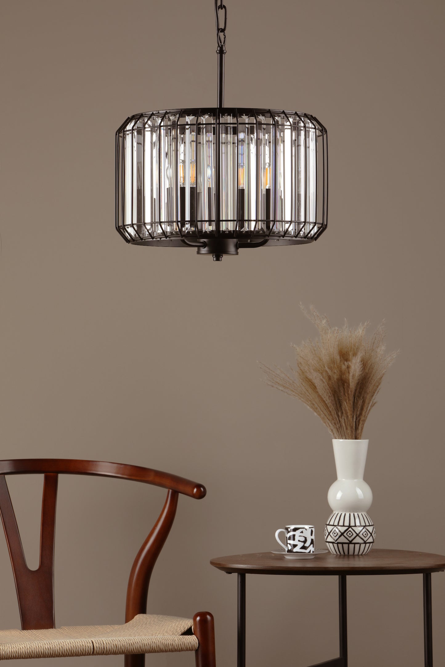 Naeva 3 Light Crystal Pendant