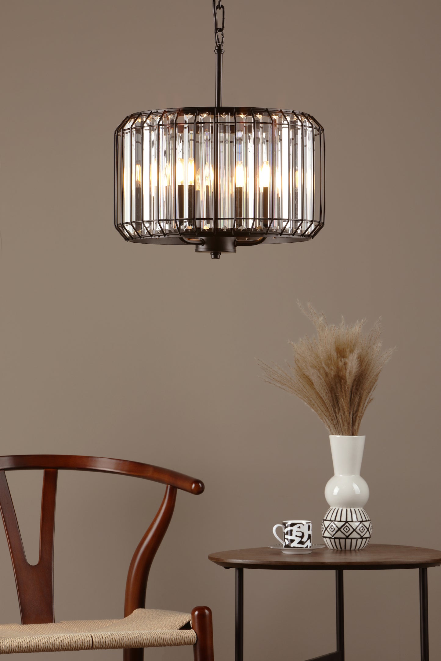 Naeva 3 Light Crystal Pendant