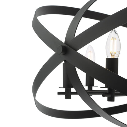 Nitya 8 Light Matte Black Pendant Ceiling Light