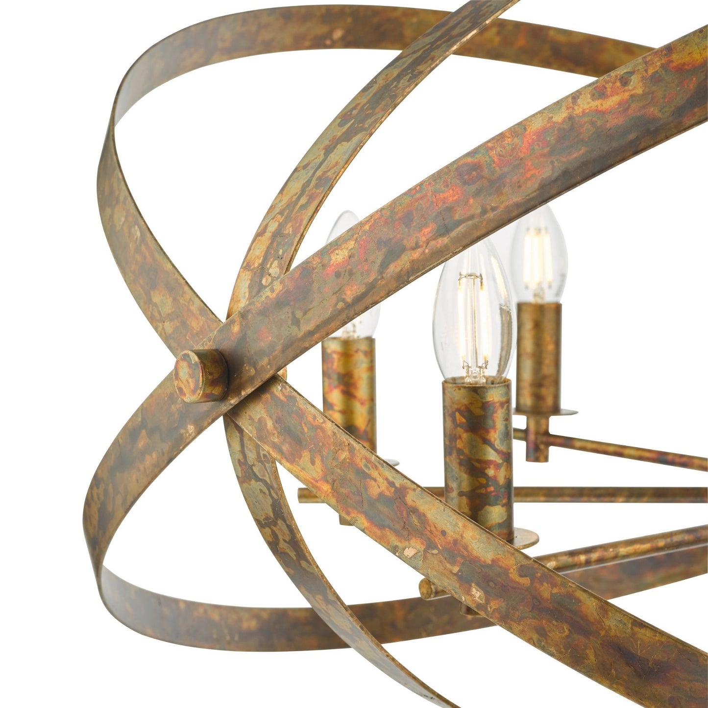 Nitya 8 Light Mottled Copper Pendant Ceiling Light