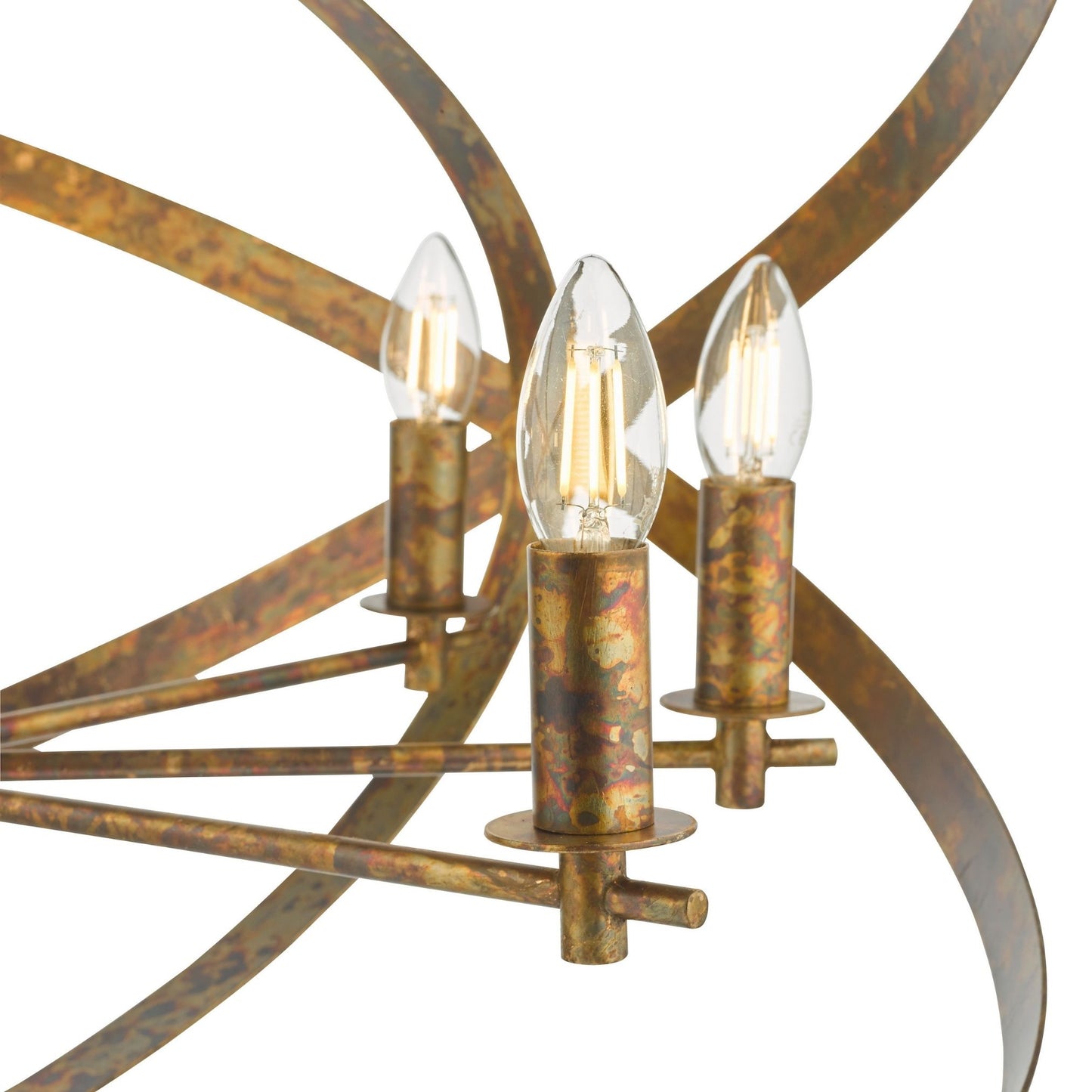 Nitya 8 Light Mottled Copper Pendant Ceiling Light