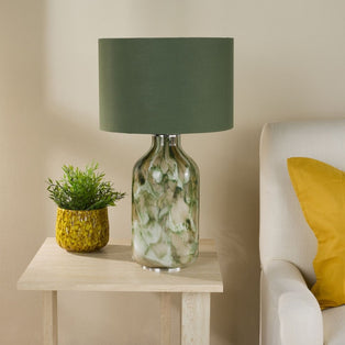 Nuria Green Glass Table Lamp