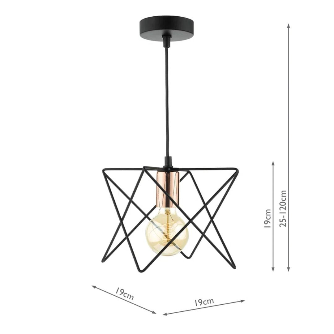 Olson 1-Light Black Ceiling Light