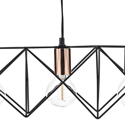 Olson 3 Light Black Ceiling Light