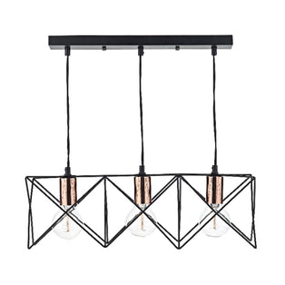 Olson 3 Light Black Ceiling Light