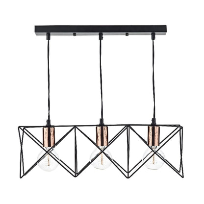 Olson 3 Light Black Ceiling Light
