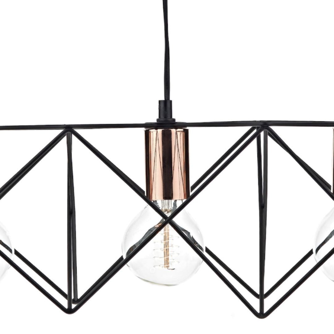 Olson 3 Light Black Ceiling Light