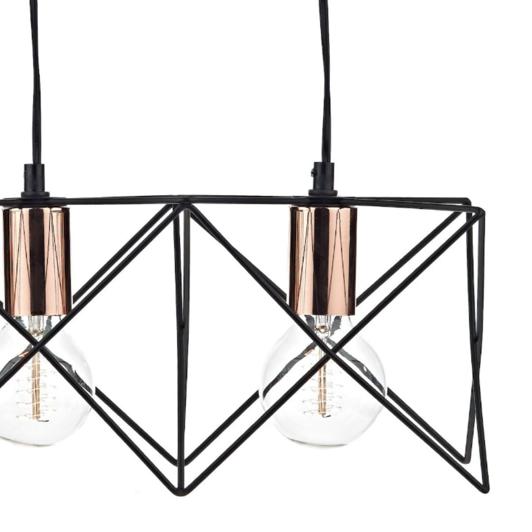 Olson 3 Light Black Ceiling Light