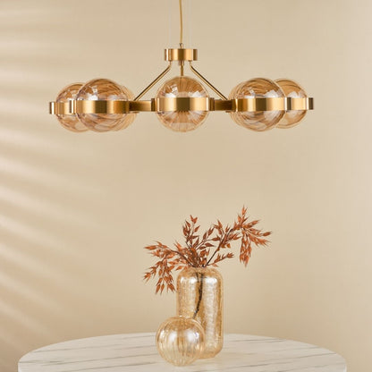 Ophira 8-Light Antique Gold Pendant