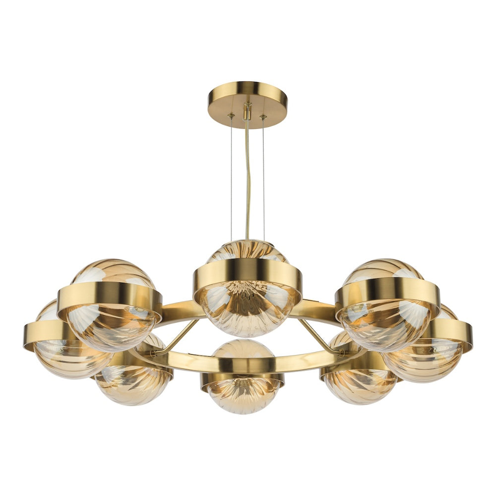 Ophira 8-Light Antique Gold Pendant