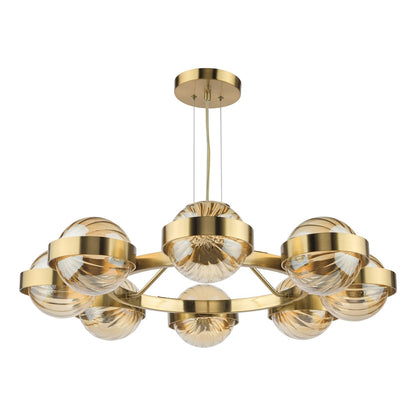 Ophira 8-Light Antique Gold Pendant
