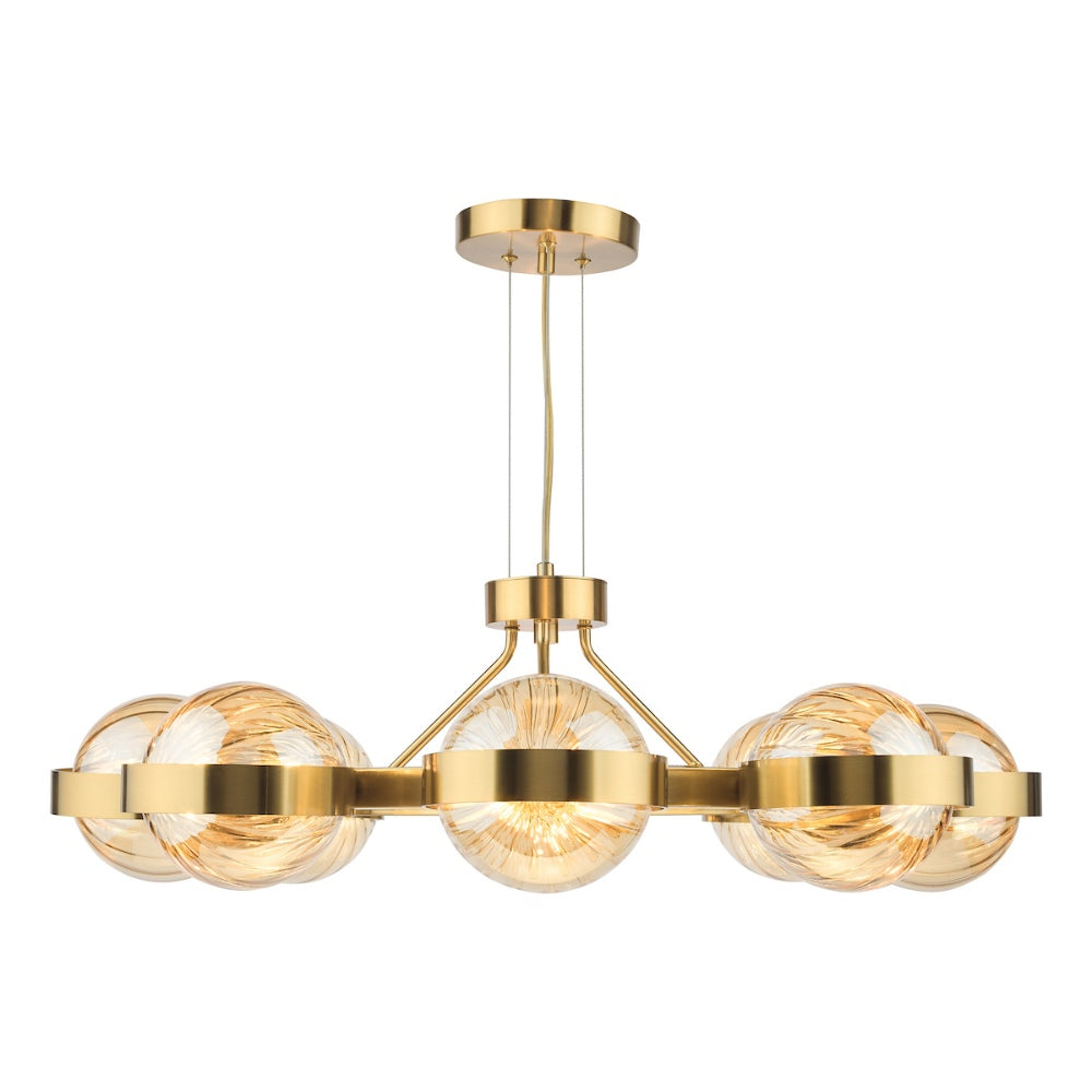 Ophira 8-Light Antique Gold Pendant
