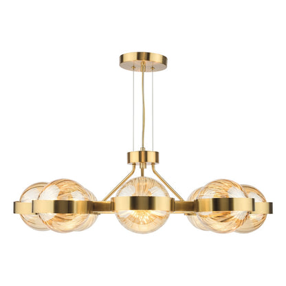 Ophira 8-Light Antique Gold Pendant