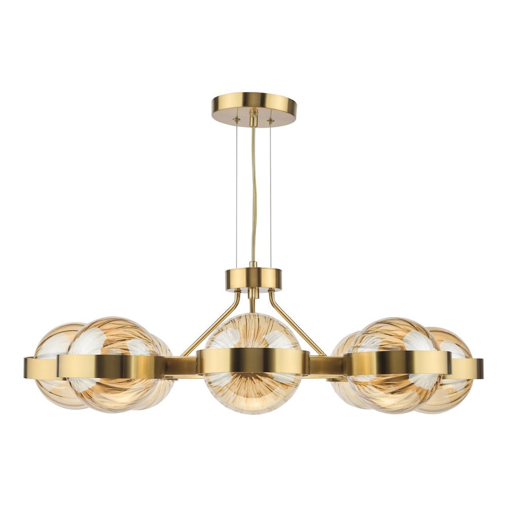 Ophira 8-Light Antique Gold Pendant