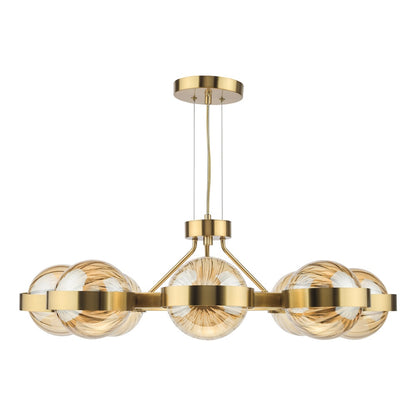 Ophira 8-Light Antique Gold Pendant