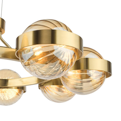 Ophira 8-Light Antique Gold Pendant